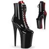 Pleaser - INFINITY1020FH Bottes de plateforme, Pole dance chaussures - Noir/Rouge Product image
